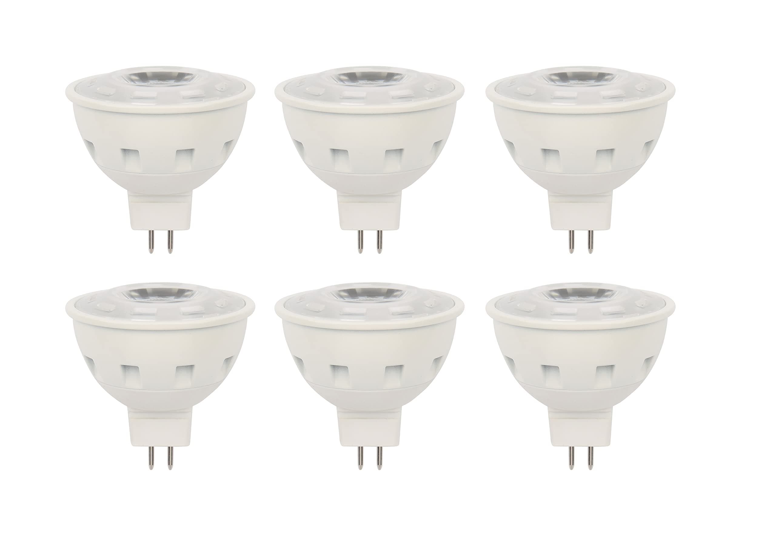 LB20562 MR16 LED Bulbs, 40° 50W Equivalent, 6W, 4000K Daylight Light Bulbs, 550 Lumens, Perfect Standard Size, MR16 LED, LED Spotlight, GU5.3 Base, UL-Listed, Energy Star Certified, (6-Pack)