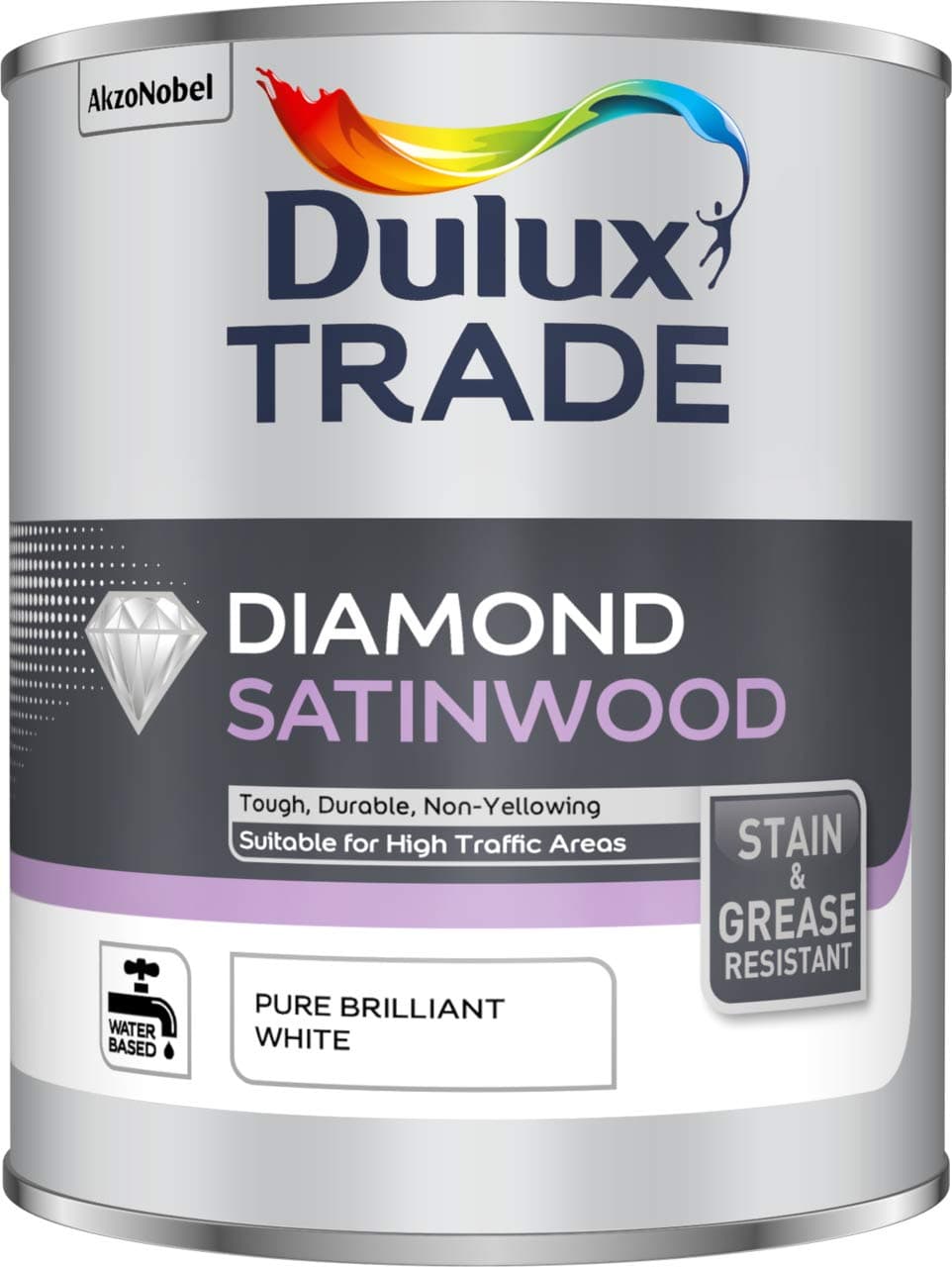 Diamond Satinwood - Pure Brilliant White - 1 litres