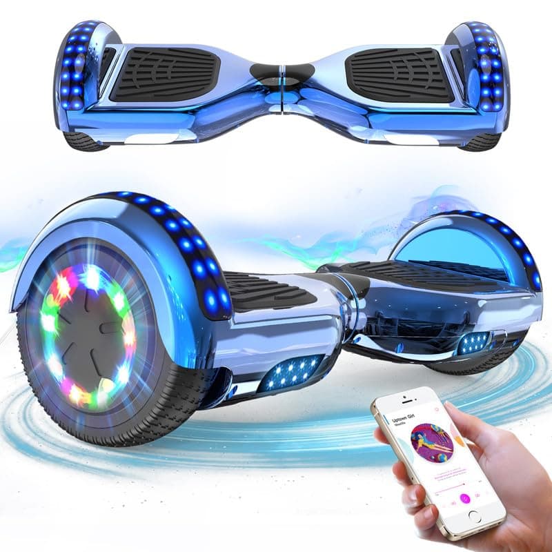 Hoverboards for Kids and Adults 6.5 inch, Hoverboards with Bluetooth - Speaker - Colorful LED Lights, Hover Board Gift for Kids and Teenager