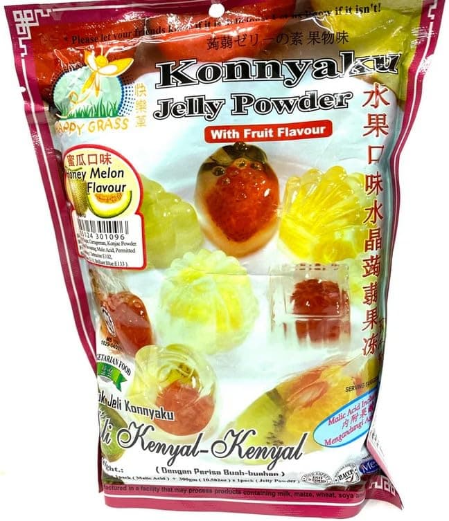 Happy Grass Konnyaku Jelly Powder with Honey Melon Flavour (Pack of 3)