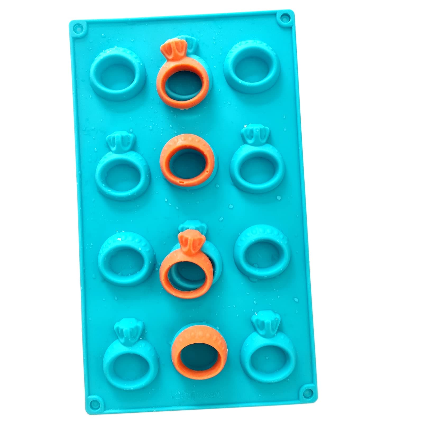 Silicone Chocolate Ring Molds Non-Stick BPA Free Baking Jelly Pudding Candy Molds Ice Cube Tray Chocolate Candy Bakeware Weeding Decoration Moulds (Ring Mold)