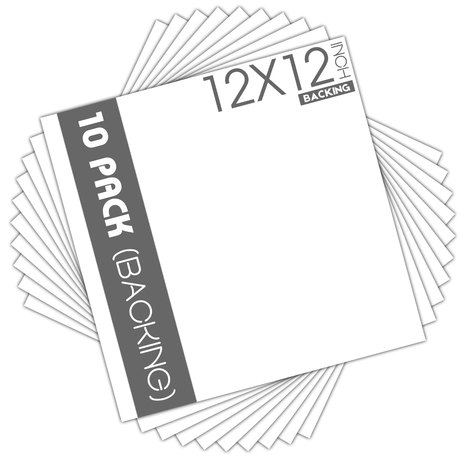 MBC MAT BOARD CENTER White Backing s - Full Sheet - for Art, Prints, Photos, Prints and More, 10 Pack, 12x12