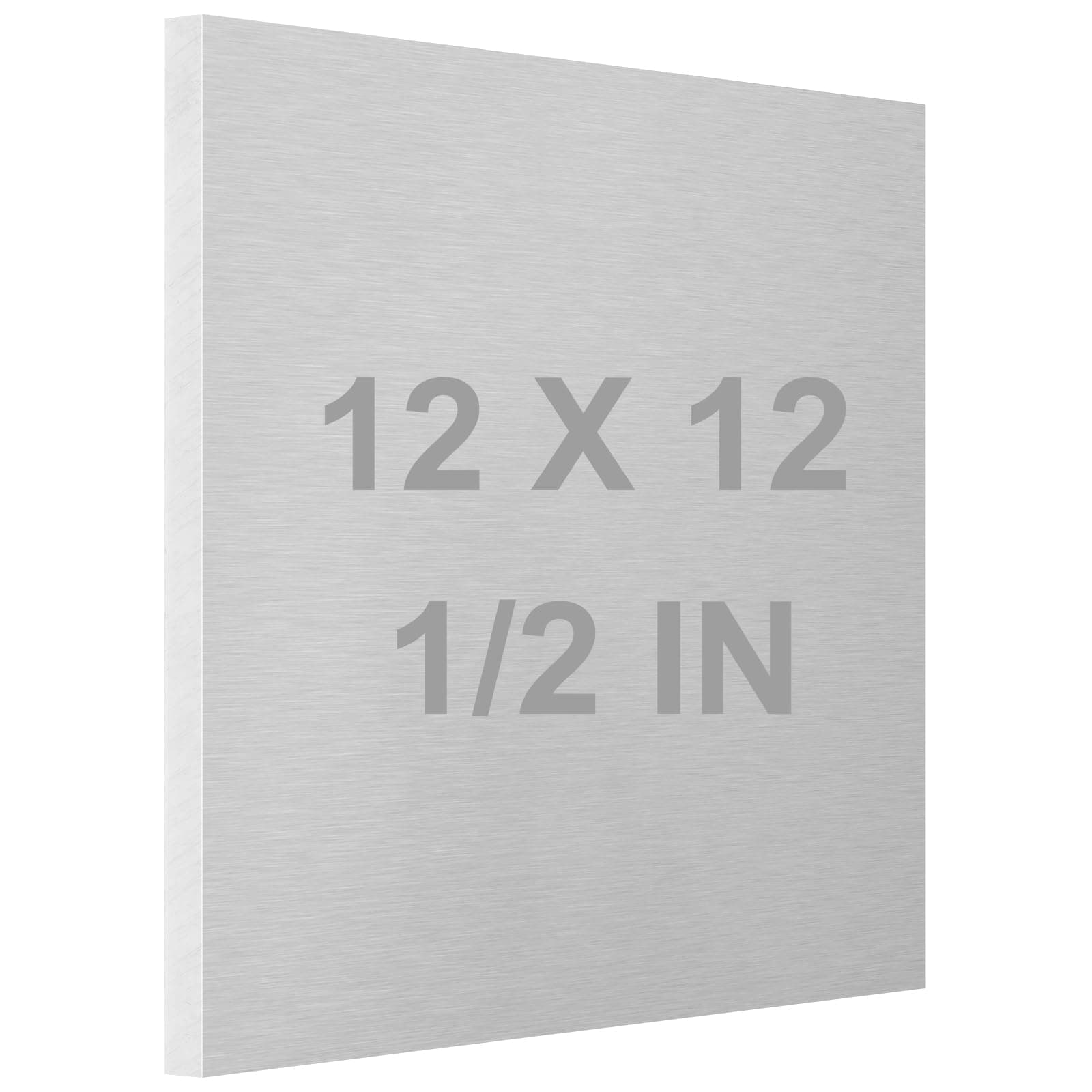 6061 T651 Aluminum Sheet Metal 12 x 12 x 1/2Inch (12.7MM) Flat Plain Thickened Aluminum Plate Covered with Protective Film, Heat Treatable Rectangle 0.50" Thick Aluminum Metal Plate for Industrial