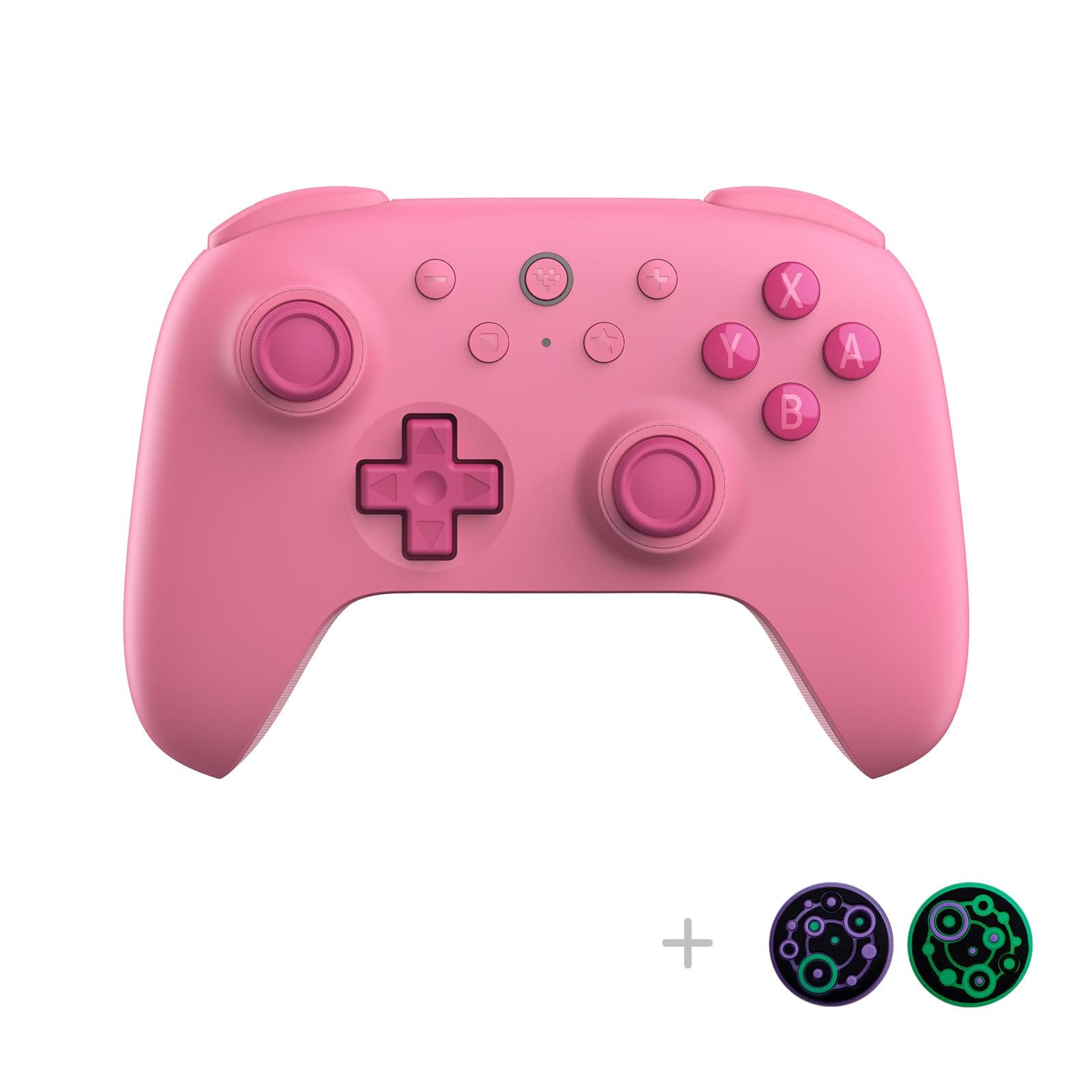 8Bitdo Ultimate 2C Hall Effect Joysticks Bluetooth Controller with Remappable L4/R4 Bumpers, 6-axis Motion Control, Rumble Vibration and Turbo Function for Switch (Pink)