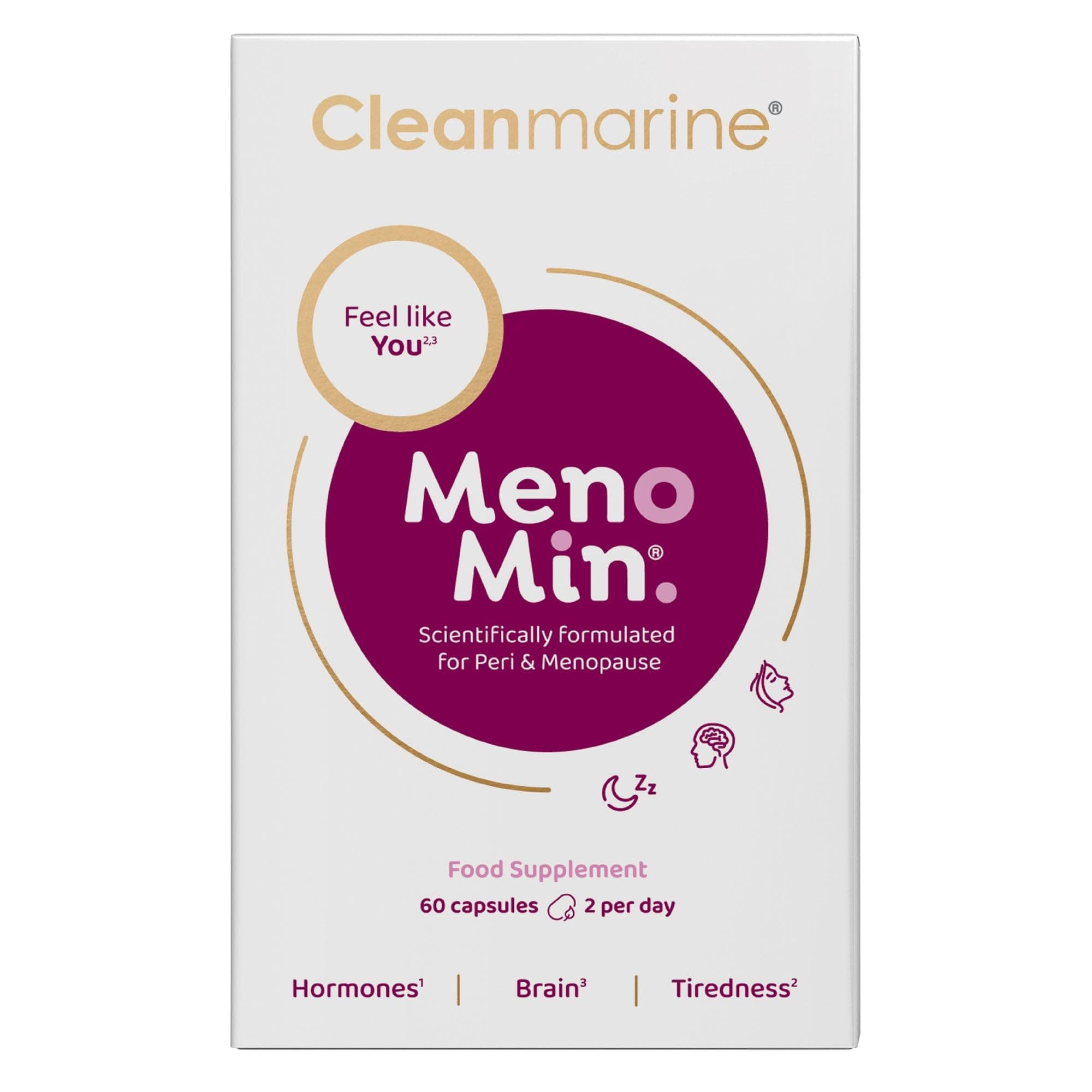 Menomin | Menopause Support - for People Aged 40+ During Peri-Menopause or Menopause – Daily Nutritional Support During This Natural Life Stage so You Can Feel Like You – 60 Capsules