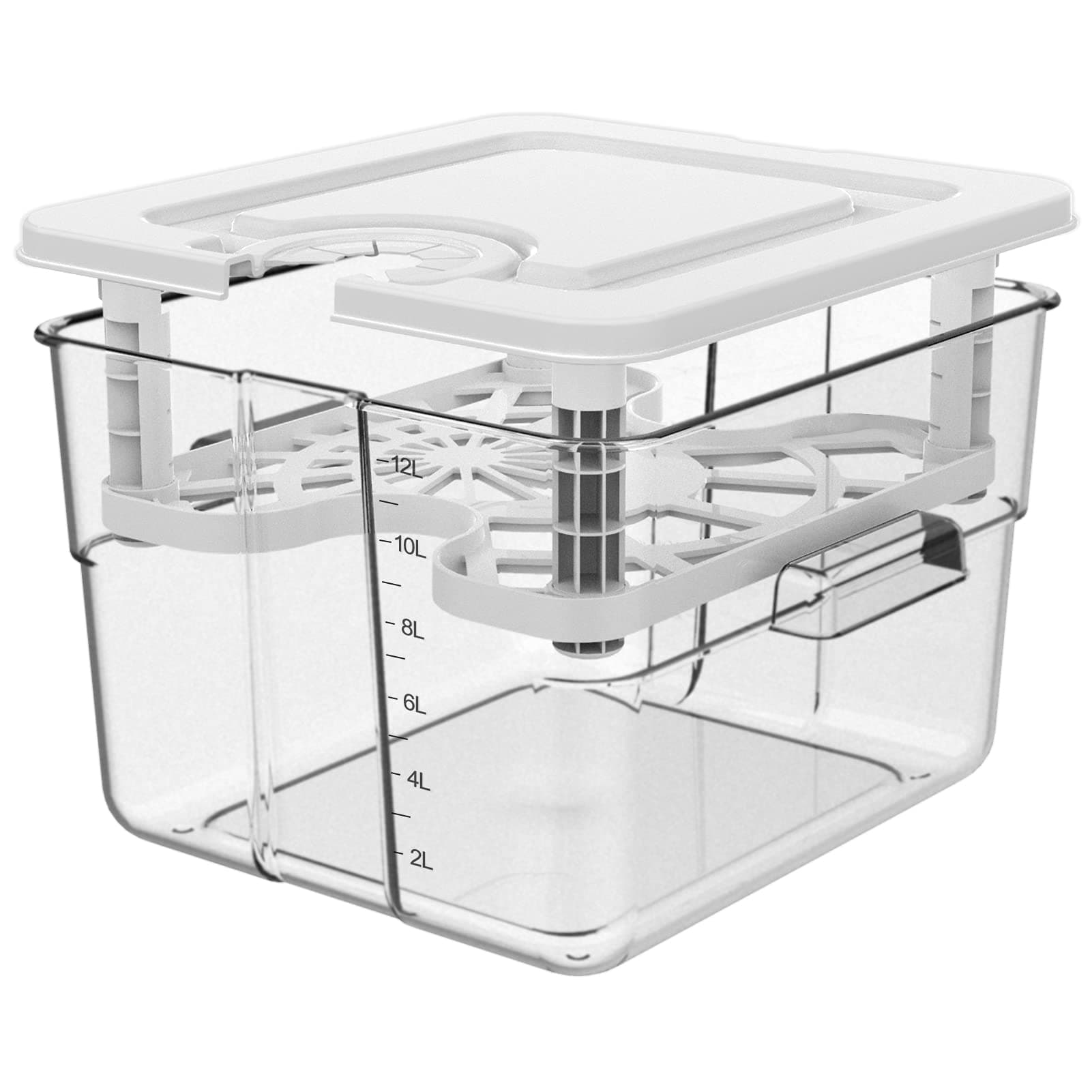 Sous Vide Container With Lid And Rack Containers Cooking Pot 11.9L Slow Cooker Compatible Most Cookers