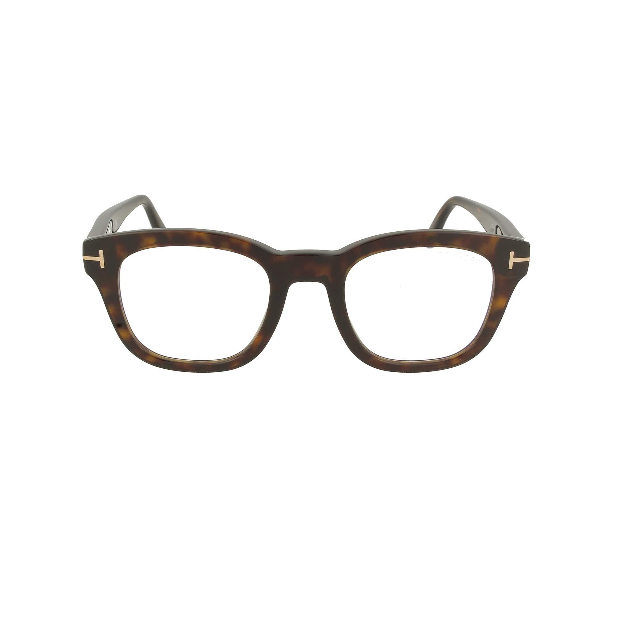 Eyeglasses Tom Ford FT 5542 -B 052 Shiny Dark Havana, Rose Gold"t" Logo/Blue, Multicolour, 50/22/145