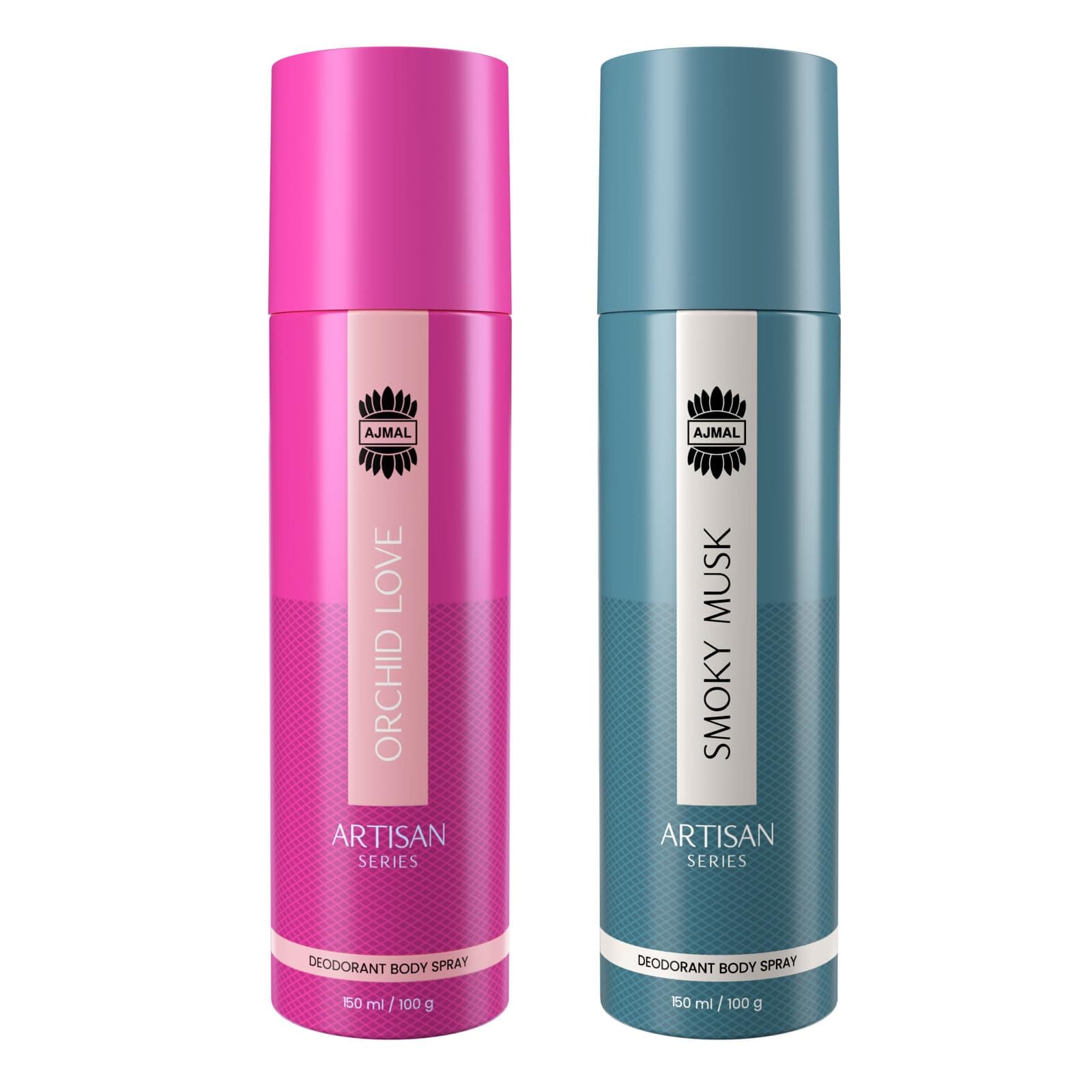AJMAL ARTISAN - ORCHID LOVE & SMOKY MUSK DEODORANT PERFUME 150ML LONGLASTING SPRAY GIFT FOR MEN AND WOMEN ONLINE EXCLUSIVE