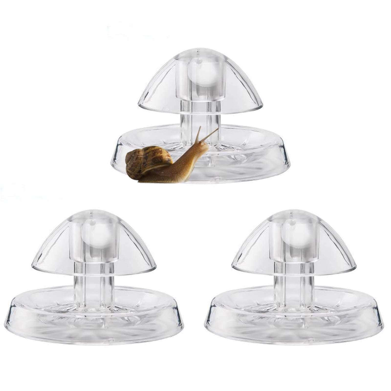 Besimple 3Pcs Snail Box, Plastic for Aquarium Fish Tank, 3.15inch/8cm