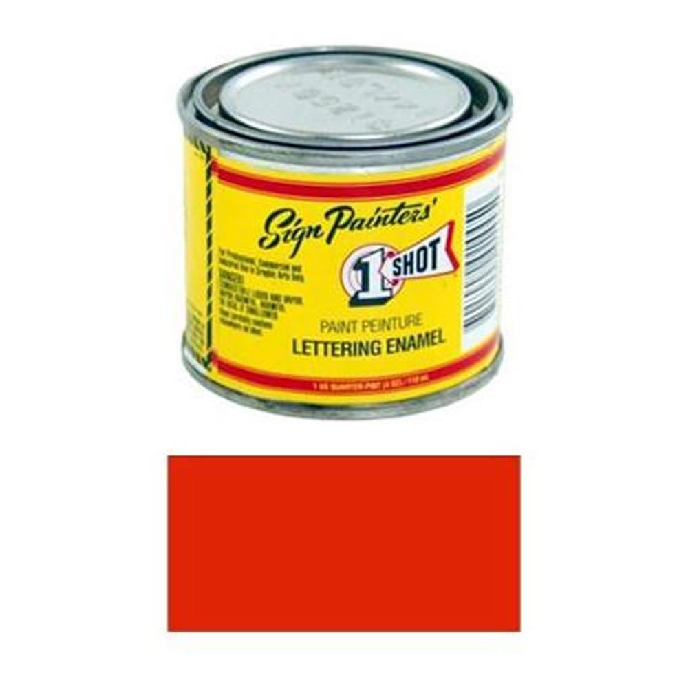 Fire Red Pinstriping Lettering Enamel Paint, 1/4 Pint