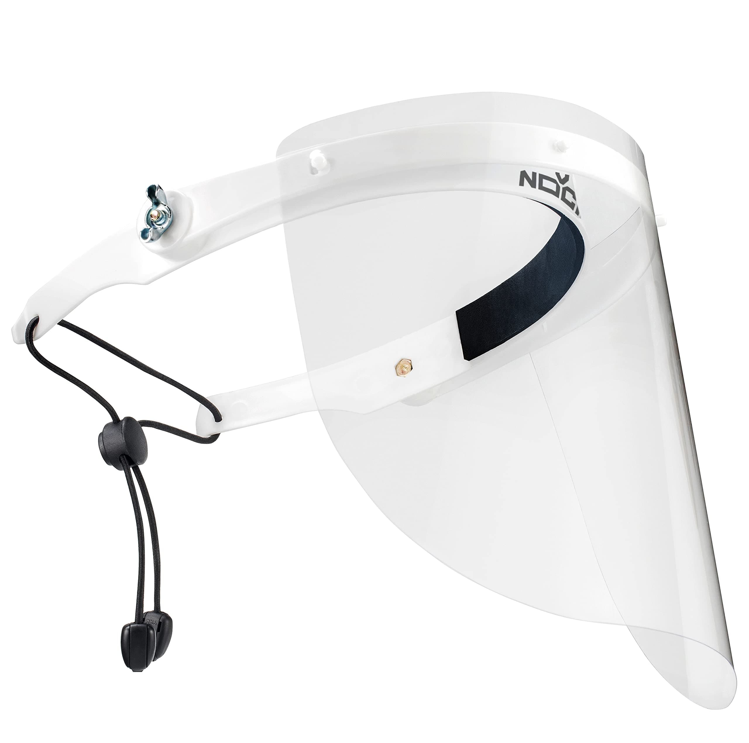 NoCry Protective Face Shield Mask with Adjustable Headband and 2 Reusable Plastic Visors — Flip-Up Design with Durable Metal Hinges — Anti-Slip Forehead Padding — Fits Over Glasses