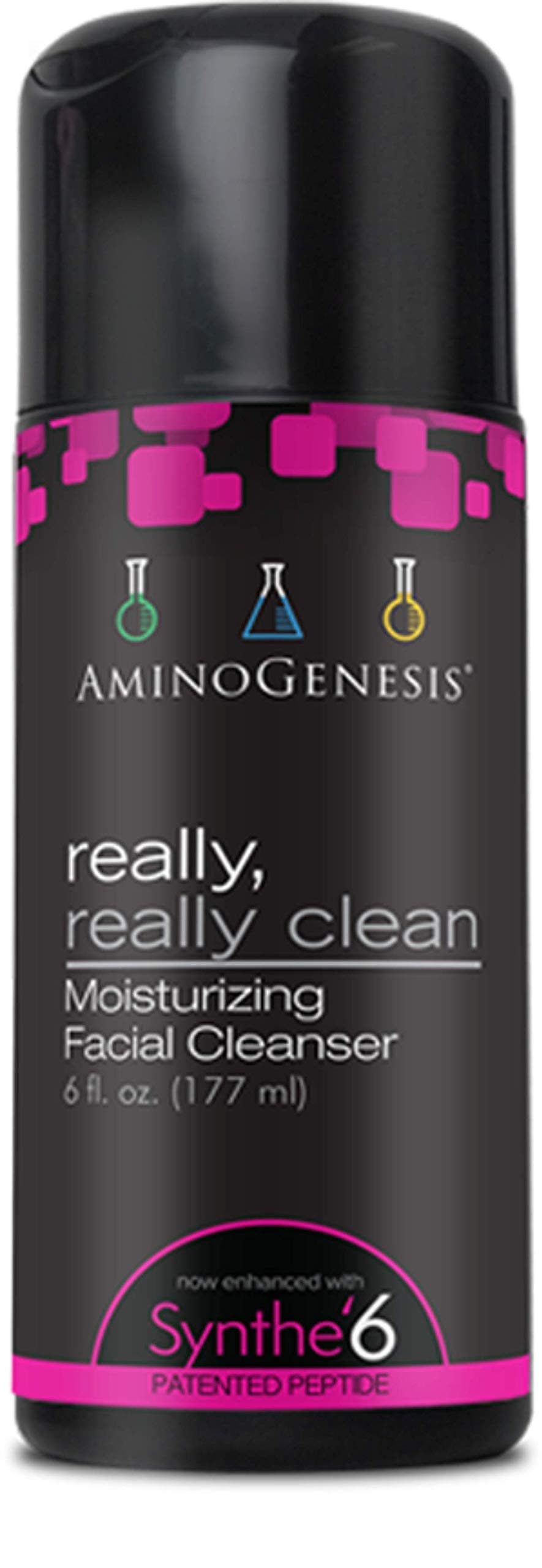 AminoGenesis Really, Really Clean Daily Facial Cleanser, Face Wash For Anti Aging, Oily, Dry, Sensitive, Acne prone Skin