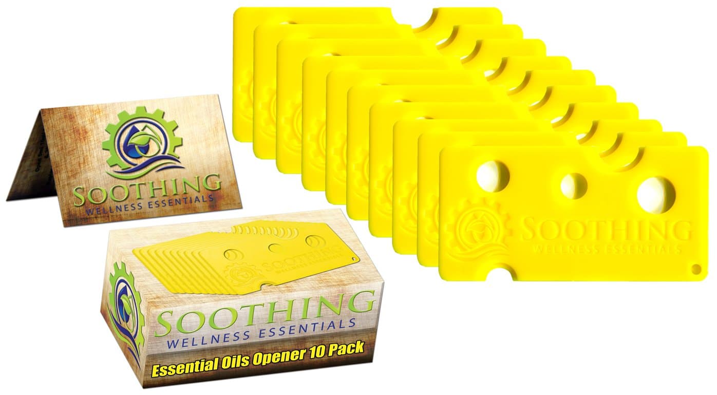 10 Pack Essential Oils Opener Key Tool Set - The Perfect Opener and Remover Accessory for Roller Balls and Caps on Most Bottles - for DoTerra, Young Living, Aura Cacia & More (Canary Yellow)