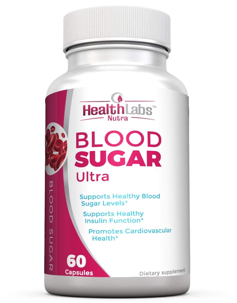 Health Labs Nutra Blood Sugar Ultra - Supports Healthy Blood Sugar Levels, Cardiovascular Health, Strengthens Immune System 60-Day Supply
