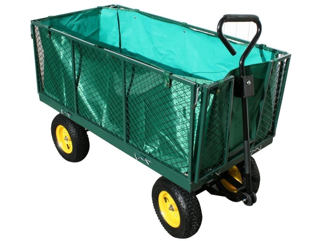 TC1840 Heavy Duty Wheelbarrow Garden CART MESH Trolley Utility CART 4 Wheel 600KG