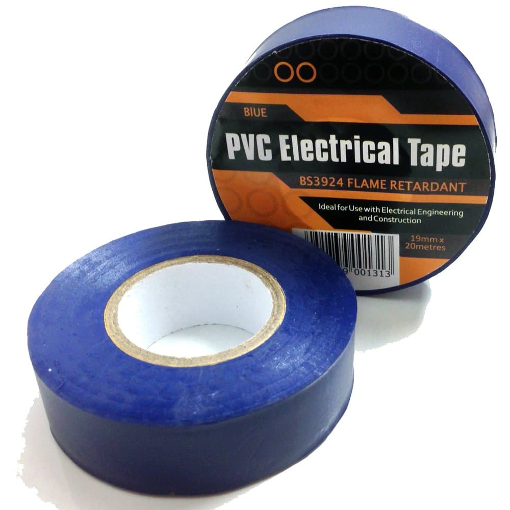 1 x DARK BLUE ELECTRICAL PVC INSULATION / INSULATING TAPE 19mm x 20m - FLAME RETARDANT