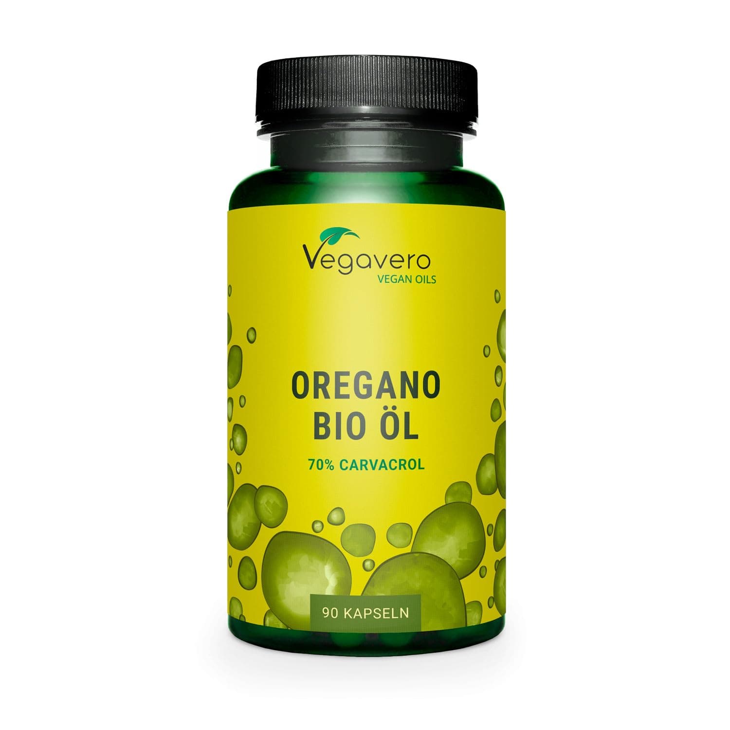 Vegavero Oregano Oil ® | 100% Organic | 90 Capsules (GreenCaps®) | 70% Carvacrol & 2.5% Thymol | NO Additives | Vegan