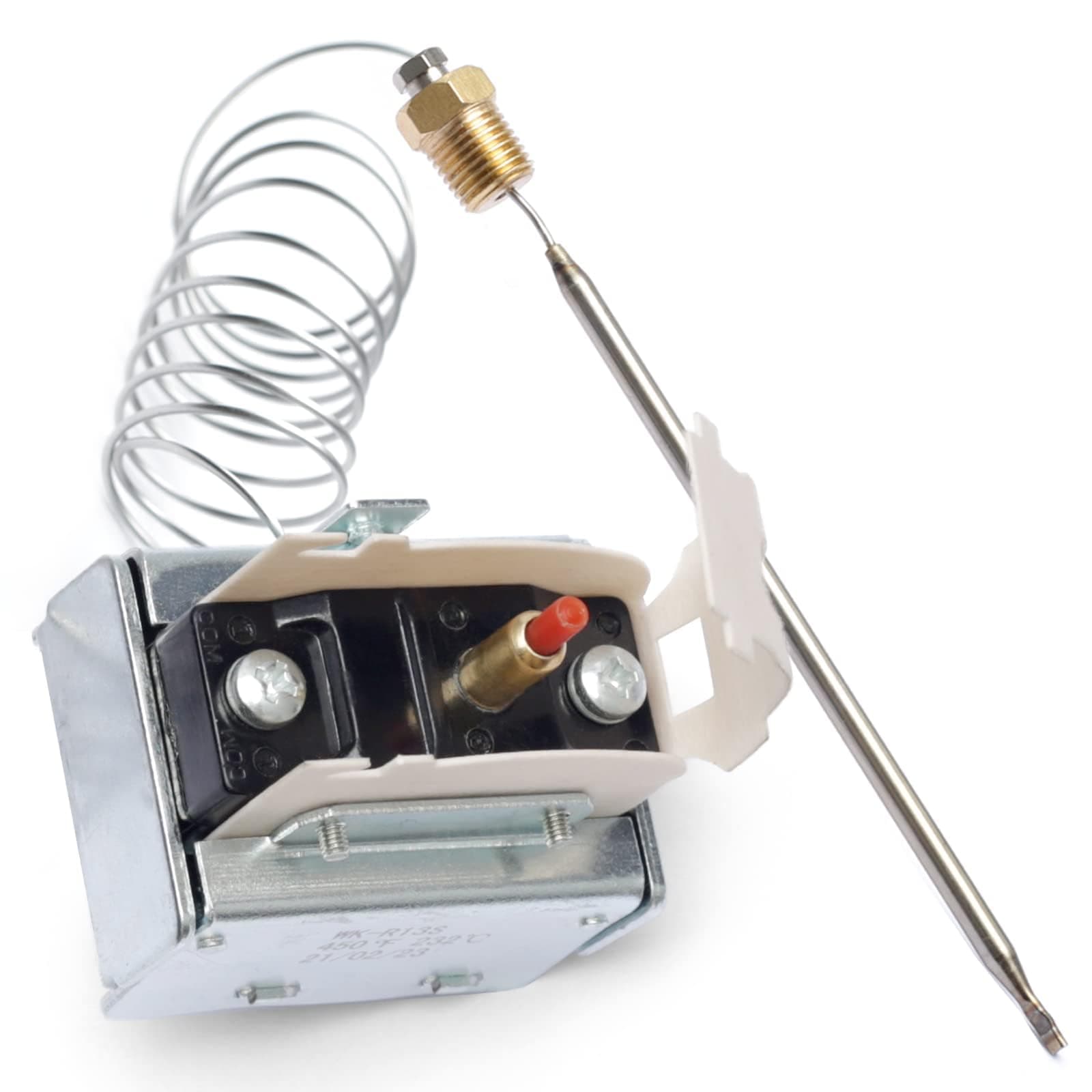 PP10084 High Limit Thermostat Switch for Pitco Fryer - 1/4" Thread MPT Stuff Box, 450°F/230°C Safety Rating, Ideal for VF35, MGII, SG14, 35C+, 45C+, 18S, 18, E500D Models