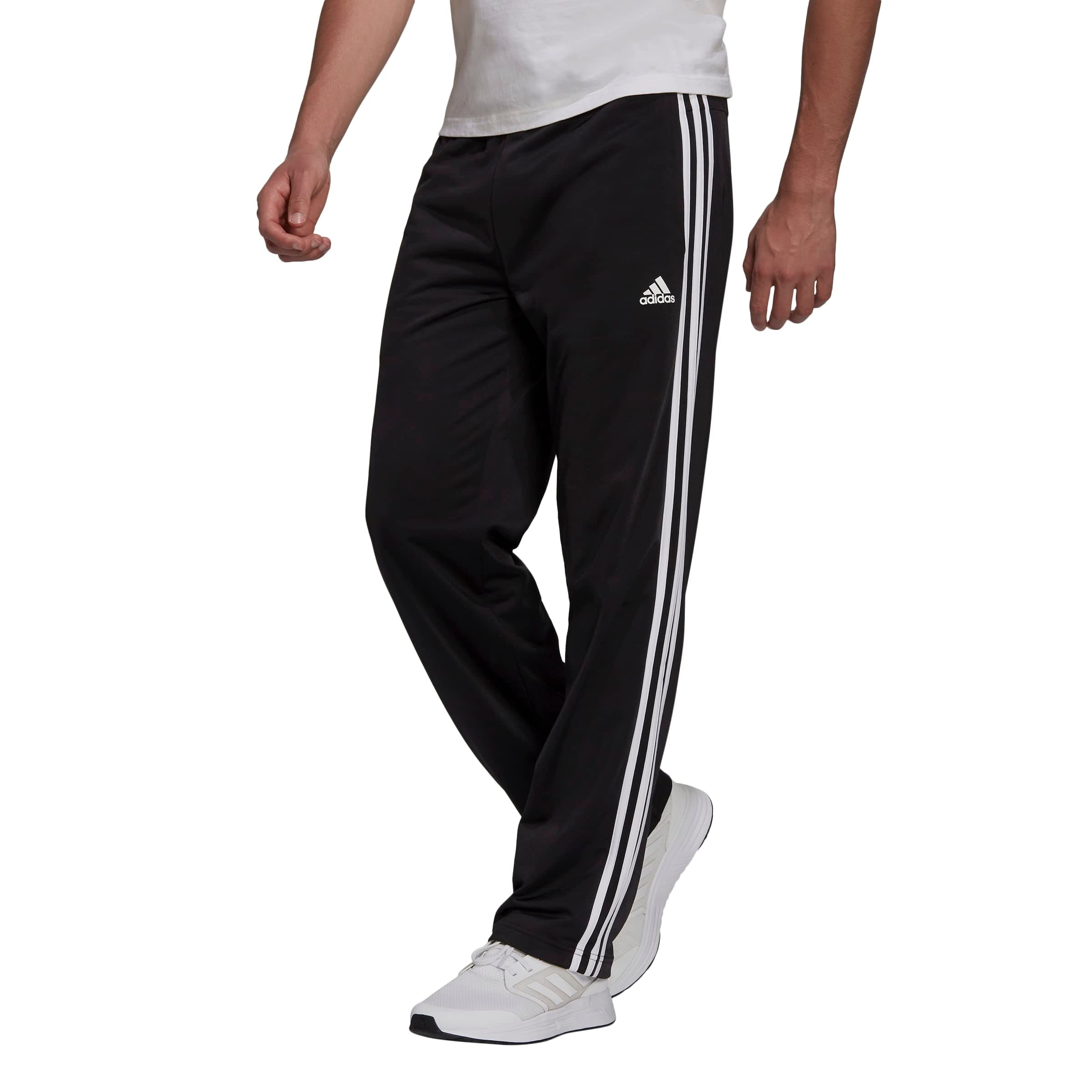 Men's Essentials Warm-up Open Hem 3-stripes Tracksuit Bottoms