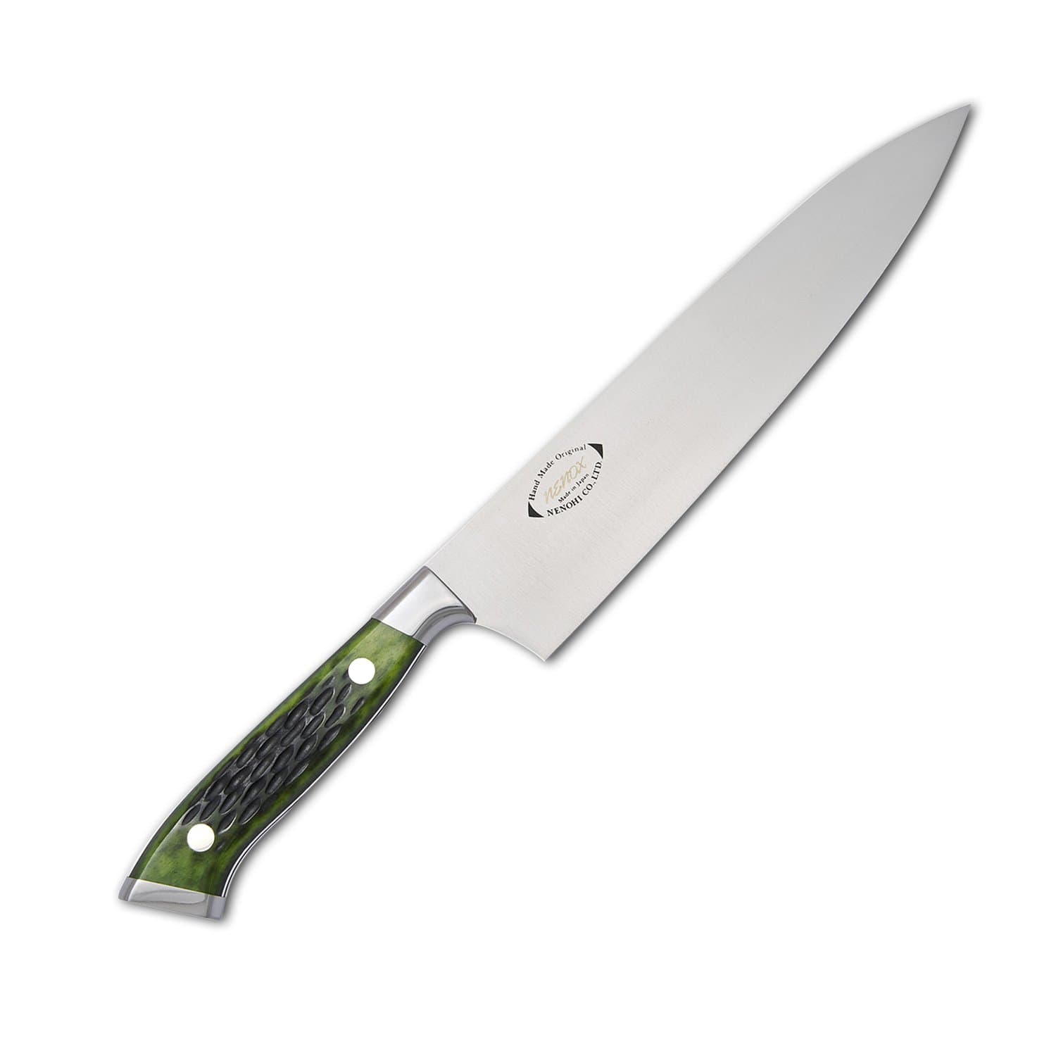 Nenohi Nenox Green Handle Gyutou 8.2" (21cm)