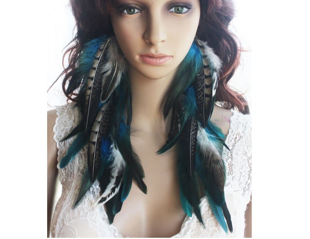 La Liberte Natural Feather Earrings Enchanting Feather Earrings for Women