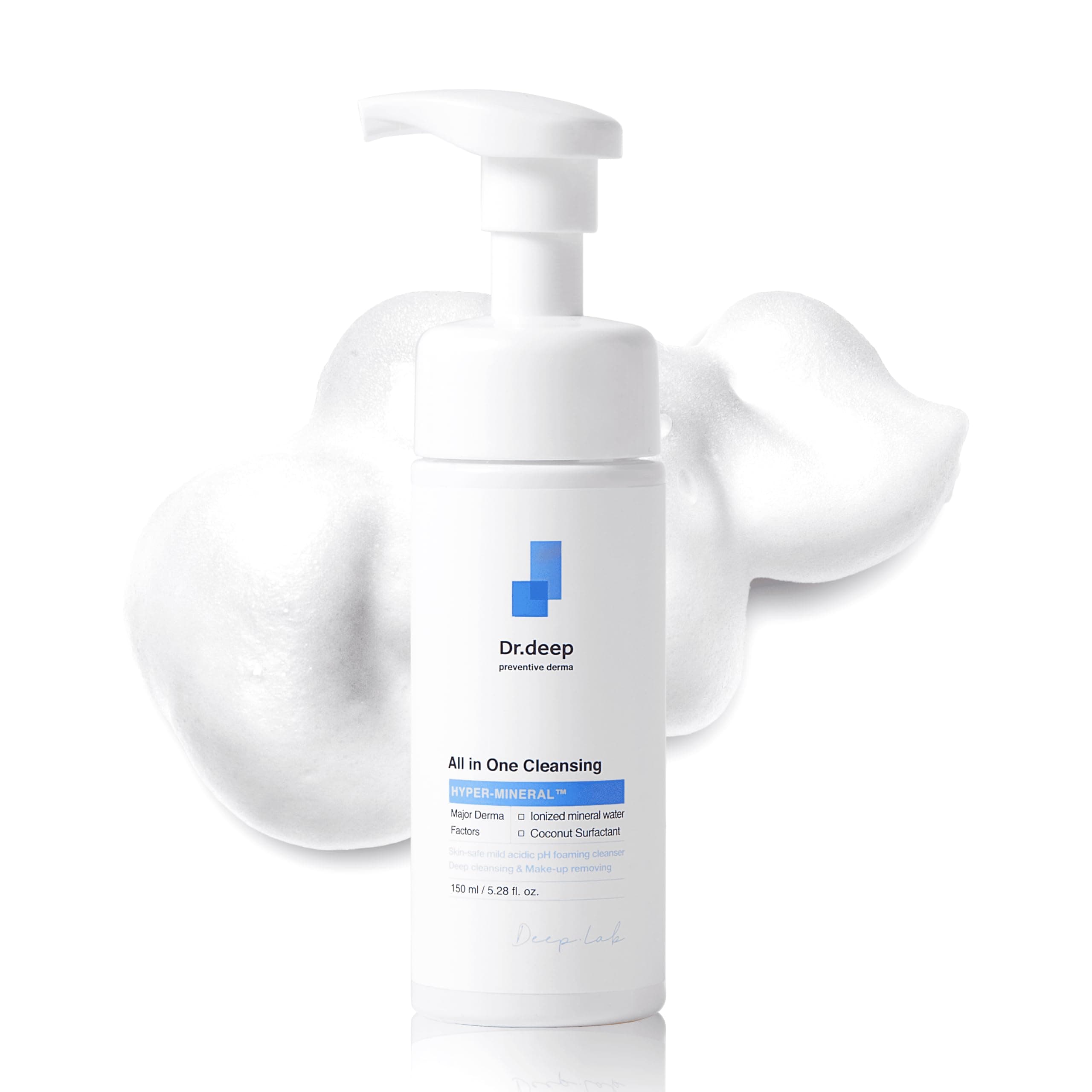 All in One Cleansing - Korean Foaming Facial Cleanser for Bumpy Skin & Blackheads, Makeup Removing Cleanser & Gentle Face Wash for All Skin Types - 5.07 fl. oz