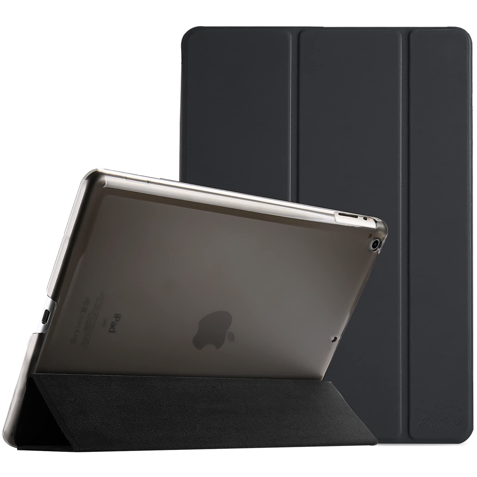 ProCase iPad 2 3 4 Case (Old Model) – Ultra Slim Lightweight Stand Case with Translucent Frosted Back Smart Cover for Apple iPad 2/iPad 3 /iPad 4 –Black