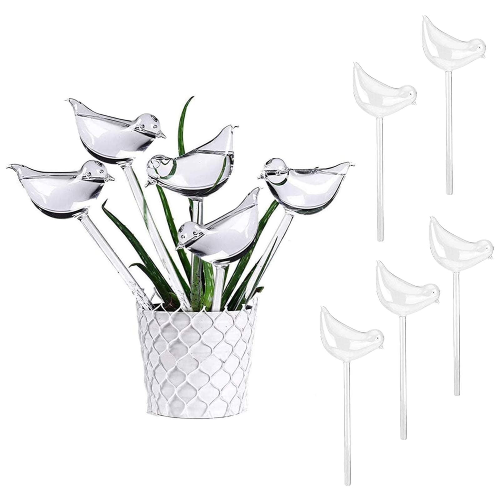 10 Pcs Bird Shape Plant Waterer Plastic Plant Watering Globes Self-Watering Bulbs Large Garden Watering Stakes Automatic Irrigation Device for Indoor Outdoor Plants
