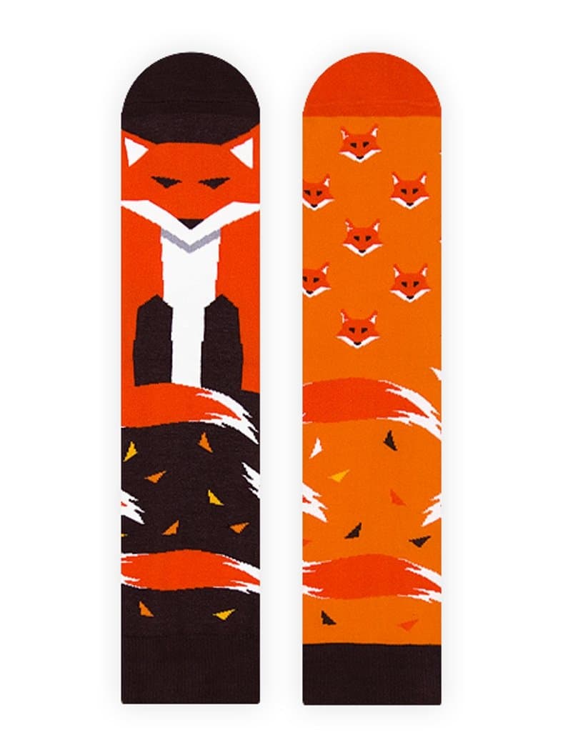 Nanushki Unisex Socks FireFox Sox Size UK 6-9 EUR 40-43