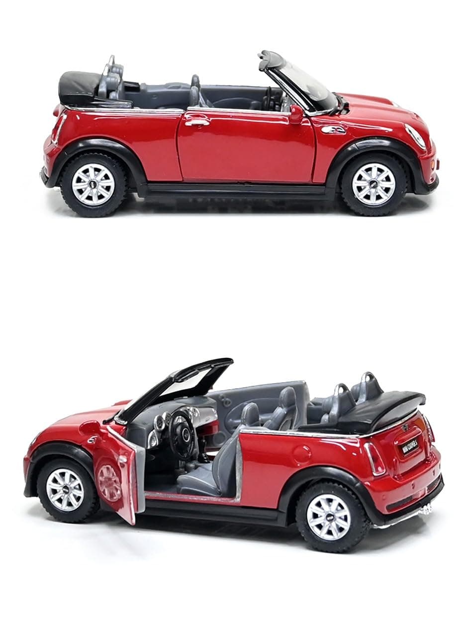 diecast 128 scale Kinsmart Mini Cooper S Convertible Maroon Diecast 1:28 Scale