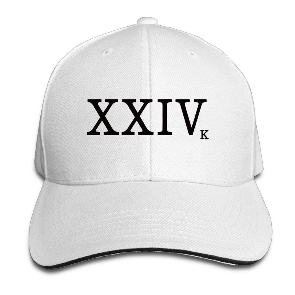 Twill Sandwich Snapback Peaked Bill Cap Bruno New Song XXIV Logo 24K Magic Hat
