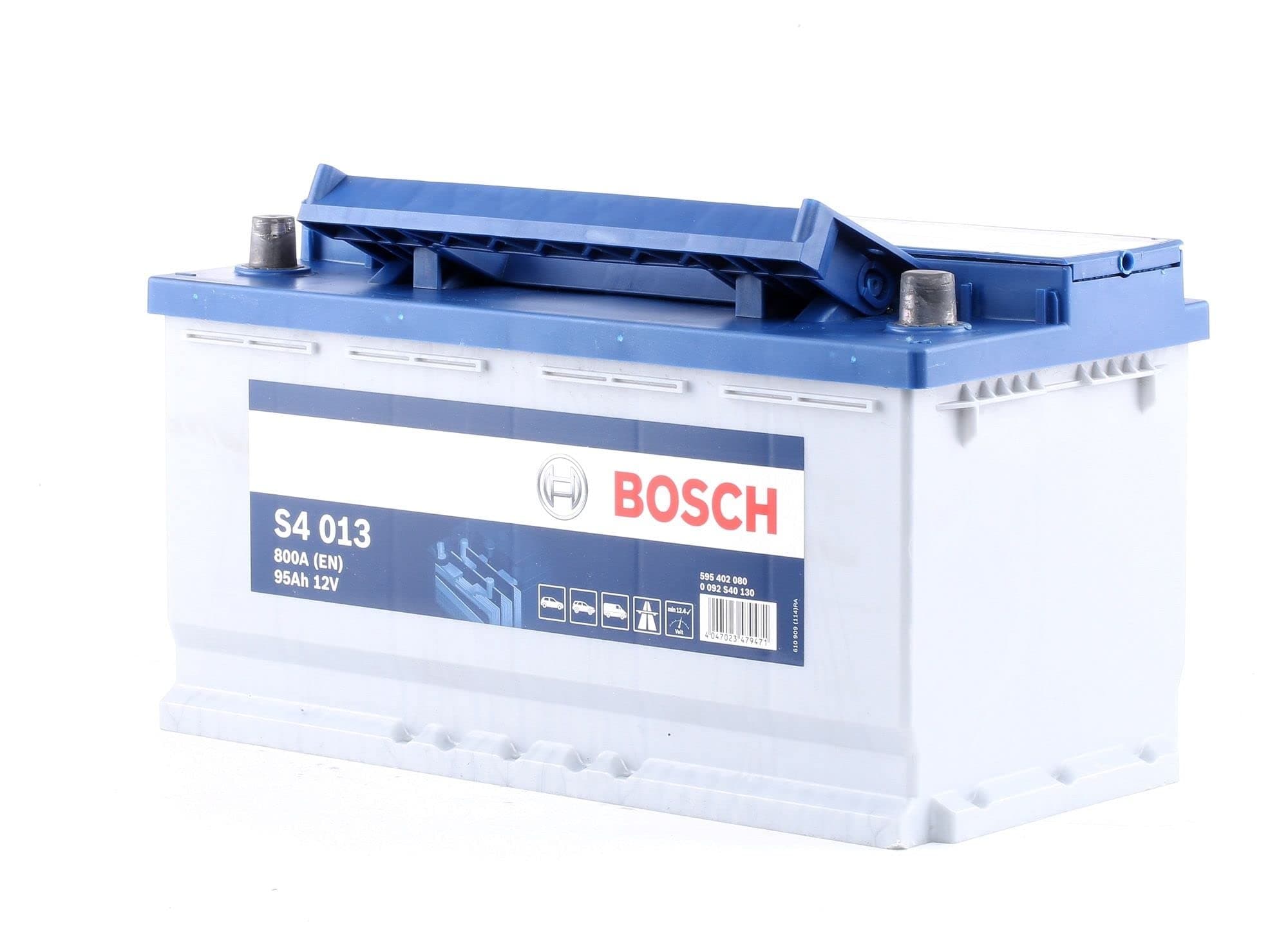 Bosch S4013 - Car Battery - 95A/H - 800A - Lead-Acid Technology - for Vehicles without Start/Stop System
