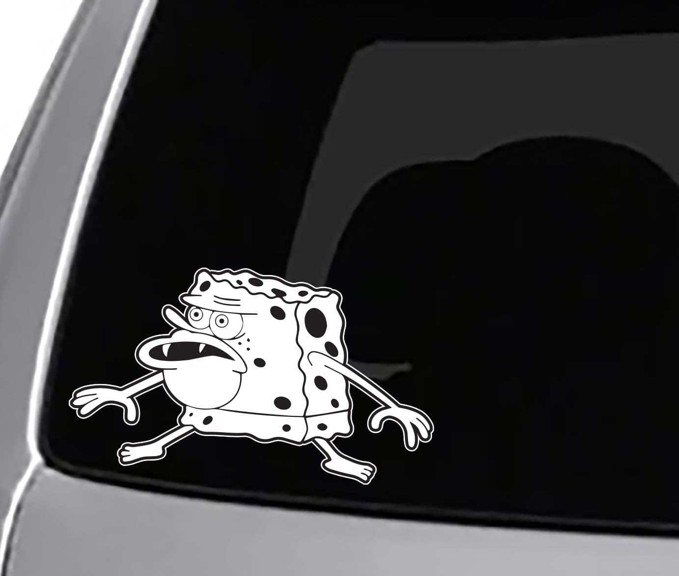 Spongebob Crazy Decal CAR Truck Window Bumper Sticker Racing Drift Boost Low Euro Illest JDM KDM Funny Meme Slammed