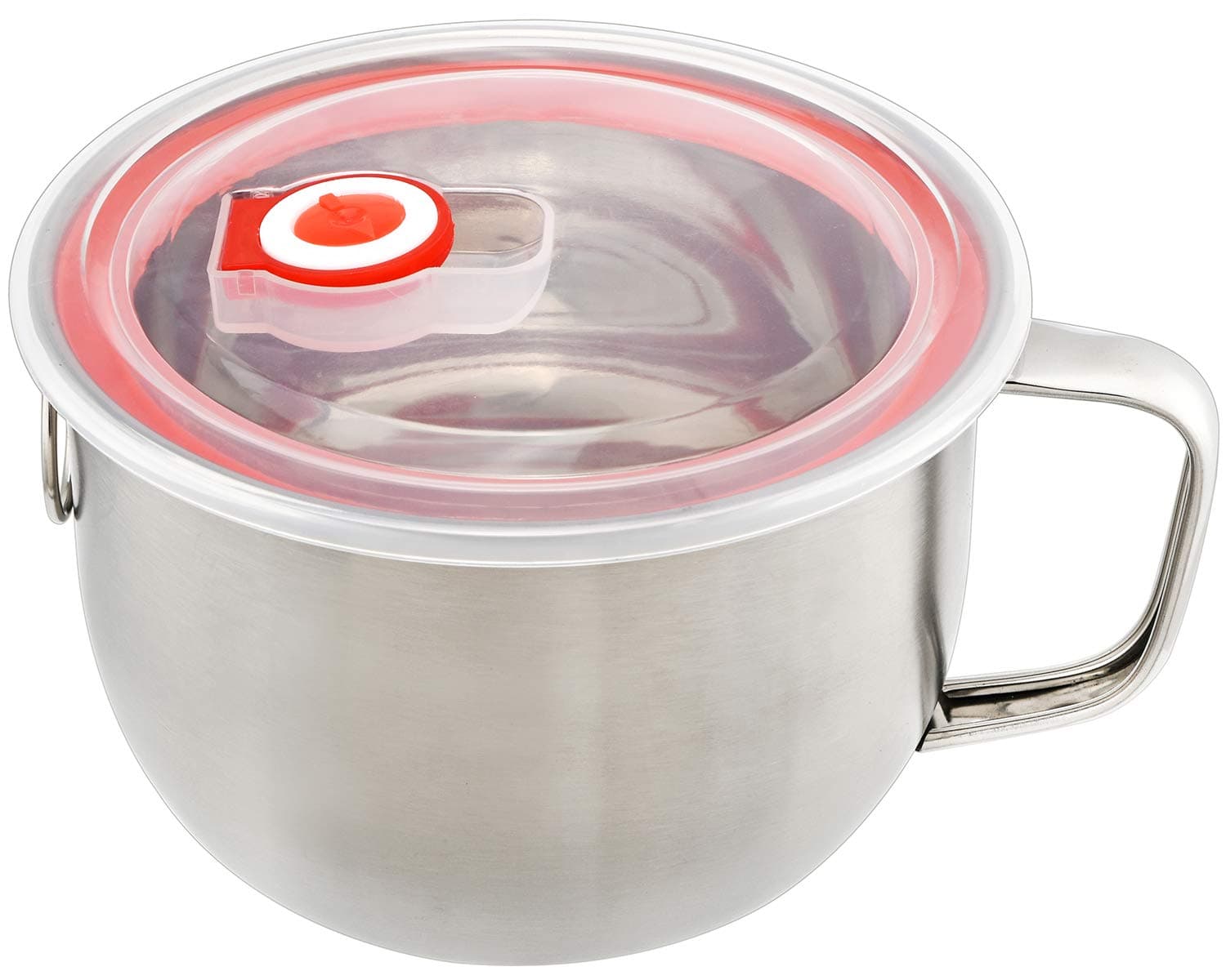 18/8 Stainless Steel Leak Proof Food Storage Container with Handle and Lid, Snack Bowl, Stainless Steel Bento Lunch Box, Soup Bowl, Noodle Pot, Ramen Cooker, Induction Cooker Directly