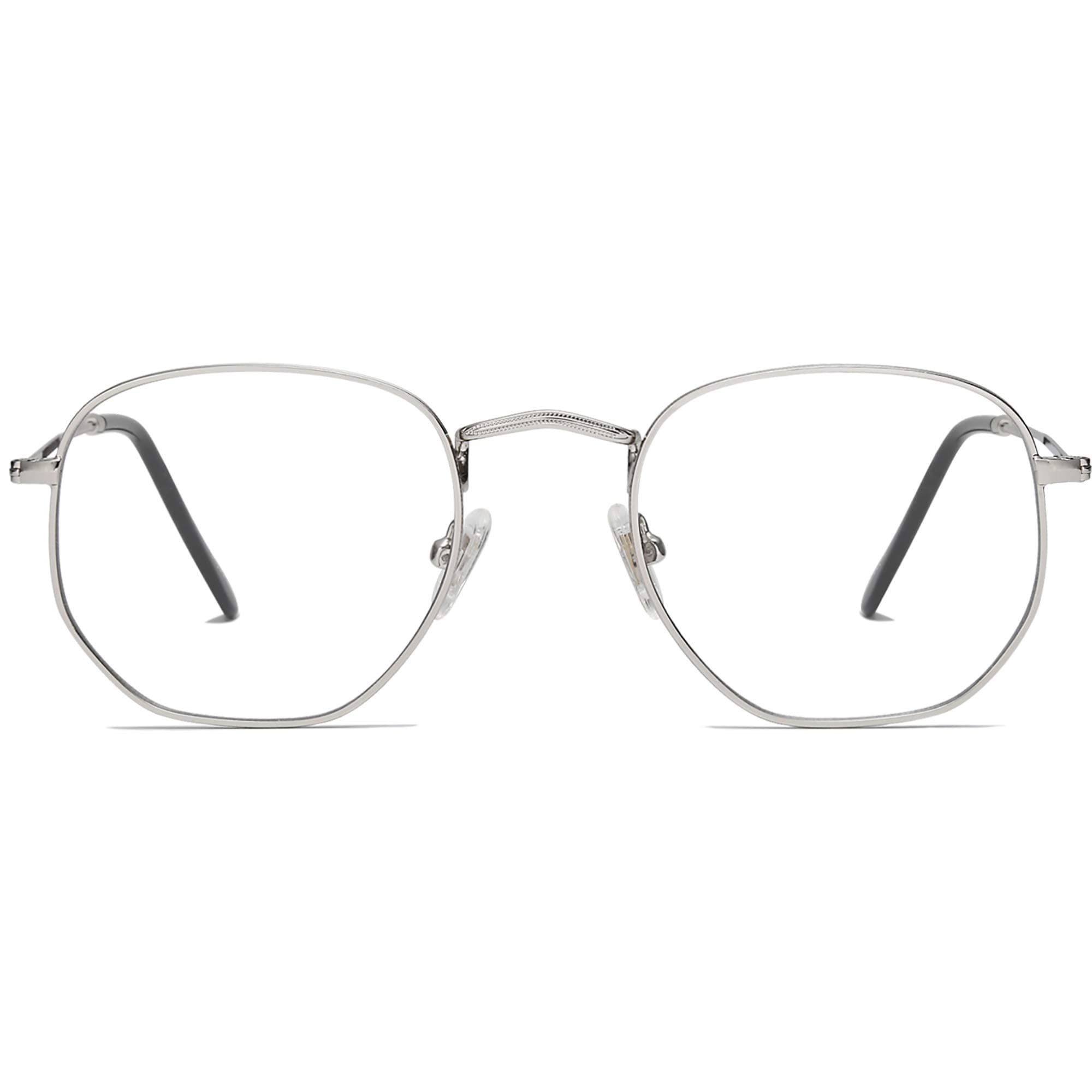 SOJOS Small Blue Light Blocking Glasses Hexagonal Eyeglasses Frame Anti Blue Ray Glasses One and Only SJ5036