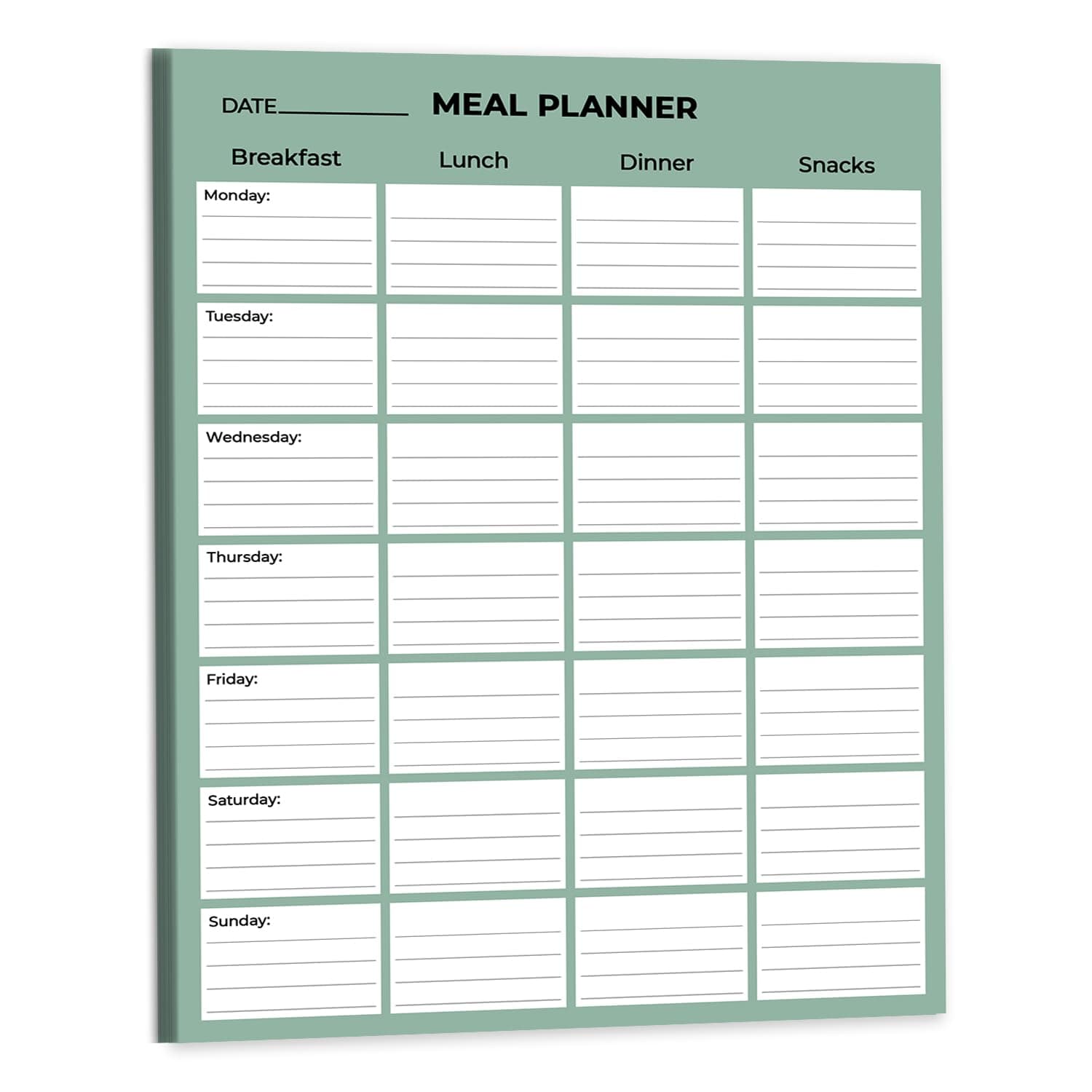MantraRaj Magnetic Weekly Meal Planner Pad Days of The Week 52 Sheets, Scheduler, Task Notes and to Do Lists Complete Plan Weekly Menu Food for Weight Loss, Dinner List for Family For Home And Office