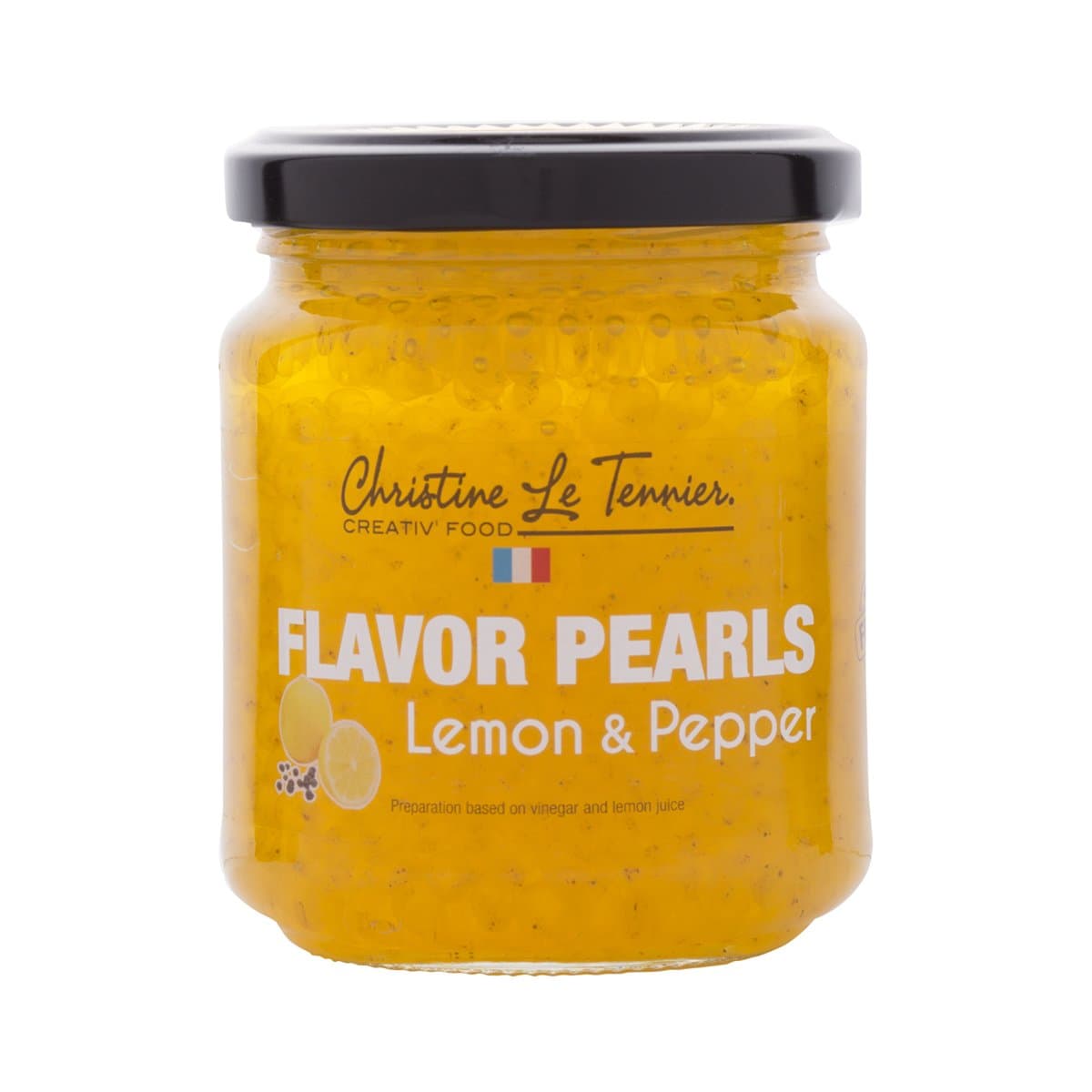 Christine Le Tennier Lemon & Pepper Flavor Pearls, 7oz Jar