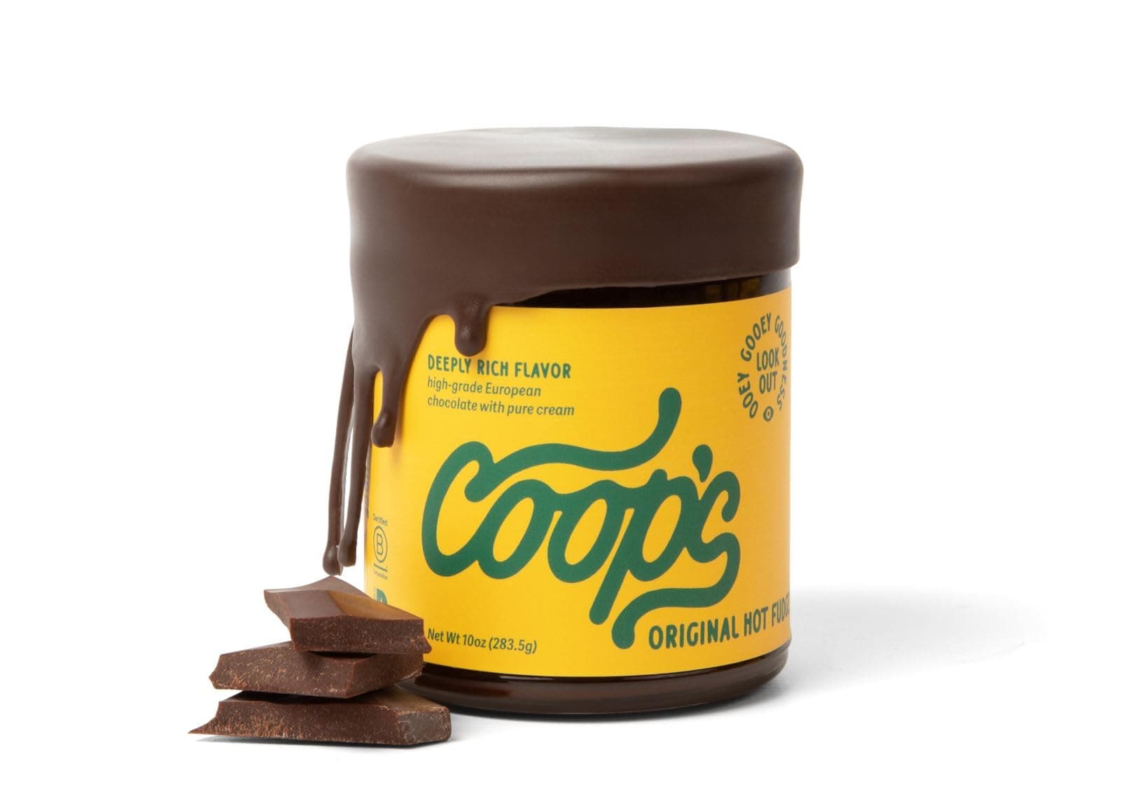 - Coop's Original Hot Fudge: Gourmet, All Natural, Handcrafted, Gluten Free, Non-GMO, Chocolate Ice Cream Toppings, Sundae, Desserts, 10 Ounce