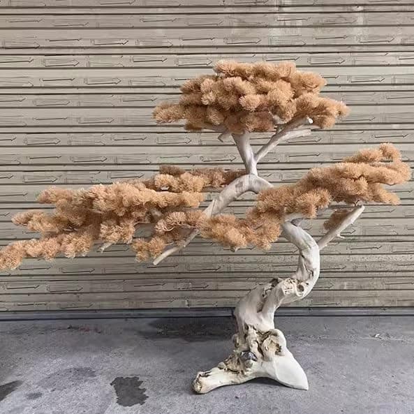 Artificial Tree Faux Podocarpus Plant Slik Fake Guest-Greeting Pine Tree for Home Decor Indoor or Outdoor Office Decoration Housewarming Gift(Size:5mx4m)