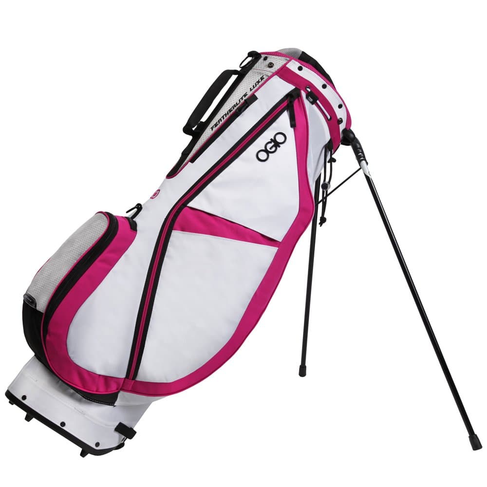 NEW OGIO FeatherLite Luxe Stand / Carry Golf Bag 9" Woode 8-way Top Pink