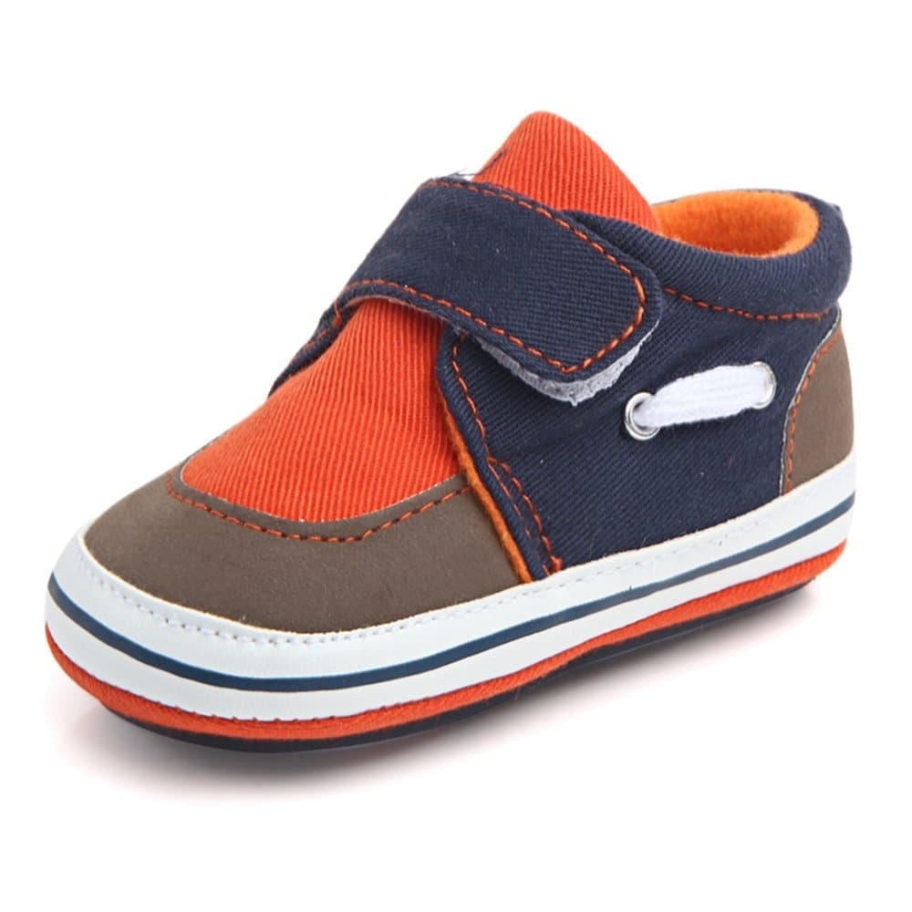 Demonda Baby Canvas Sneakers Anti Skid Soft Rubber Sole First Walker Shoes for Infant Toddler 0-15 Months