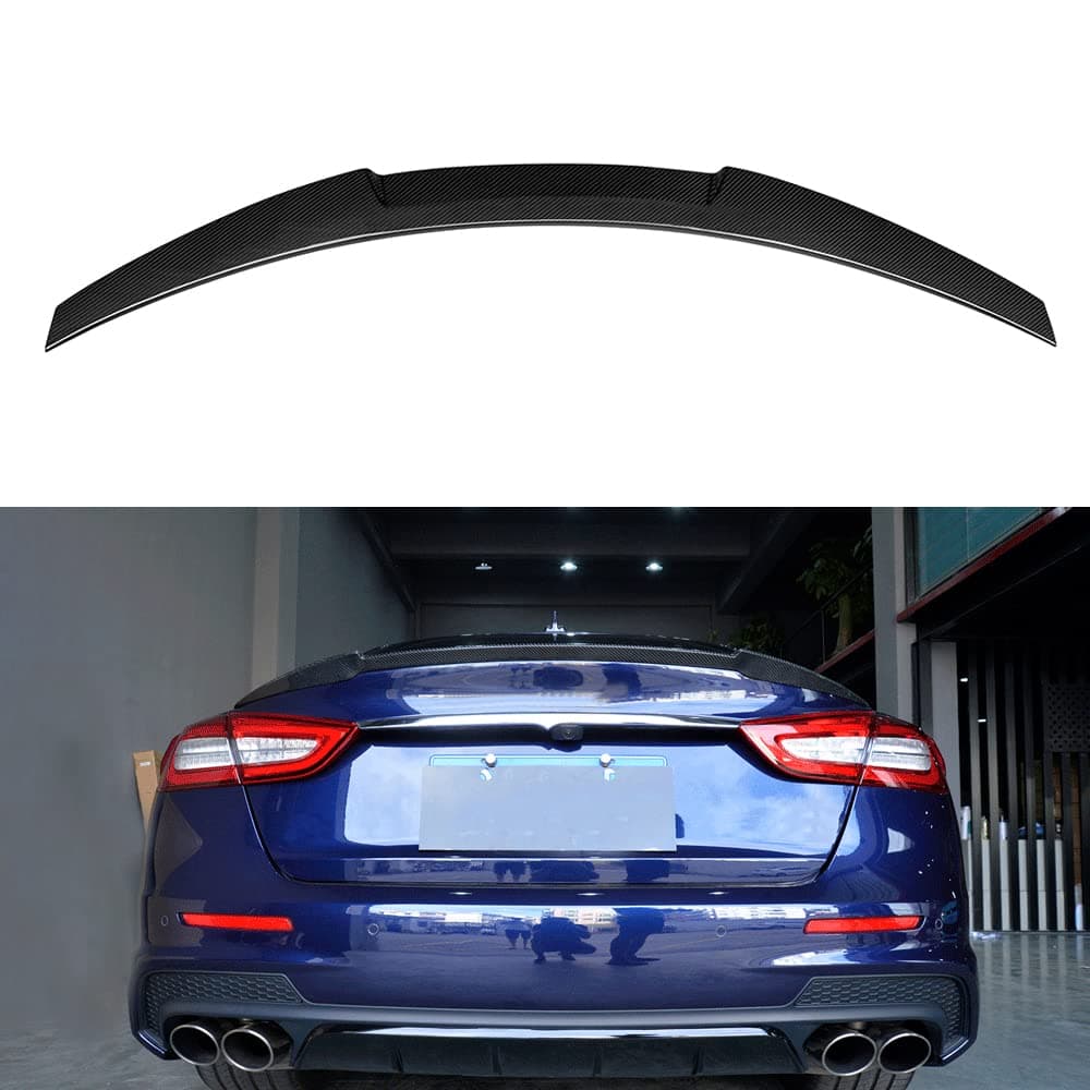 Rear Trunk Spoiler Boot Wing Carbon Fiber M4 Style for Maserati Quattroporte Sedan 2013-2018