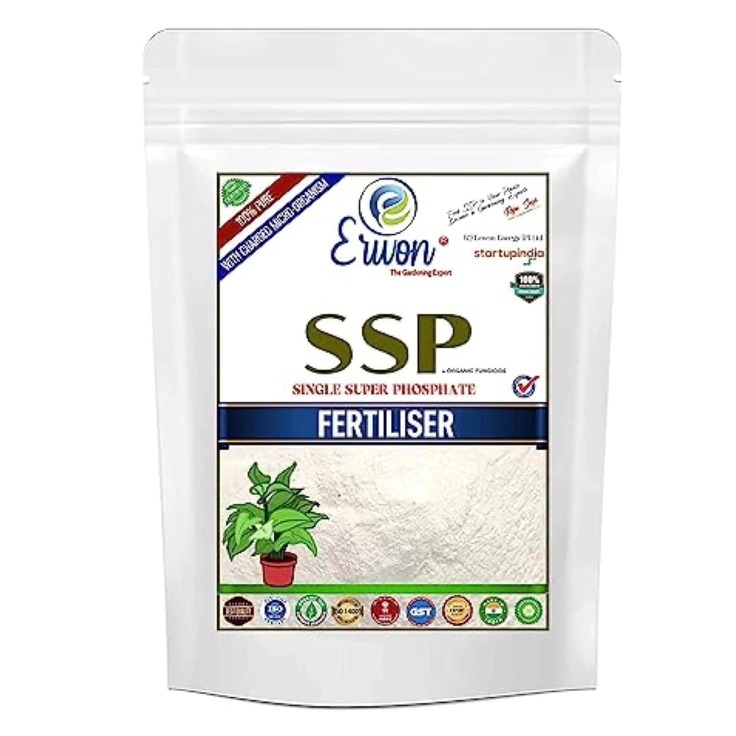 Erwon Single Super Phosphate Fertilizer, Pure, Premium Powerful Fertilizer For Overall Growth Of Plants (400 Gm), Powder