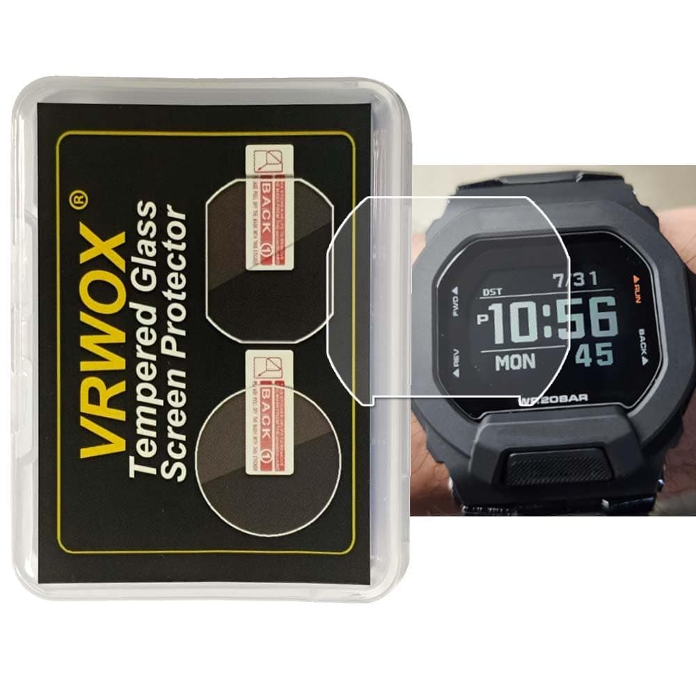 VRWOX [2-Pcs] Tempered Glass Screen Protector For GBD-200-2JF GBD-200 Watch Screen Protector,2.5D Rounded Edges 9H Premium Real Anti Scratch,Anti-fingerprint Bubble-free For 【GBD-200】