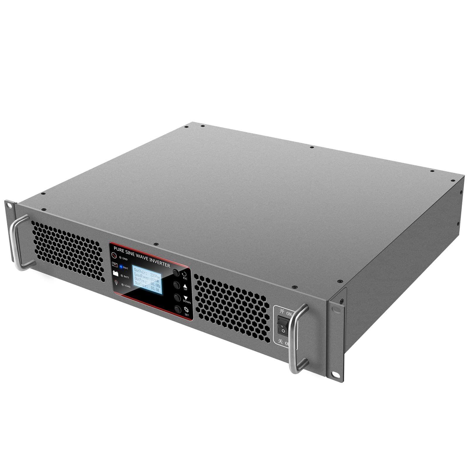 Xijia1000VA 800W(Peak 1600W) 19 Rack Mount Inverter 1000VA DC 48V to AC 120V 60HZ Solar Converter for Home Use car (DC48V (Range 40V-60V) 1000VA)