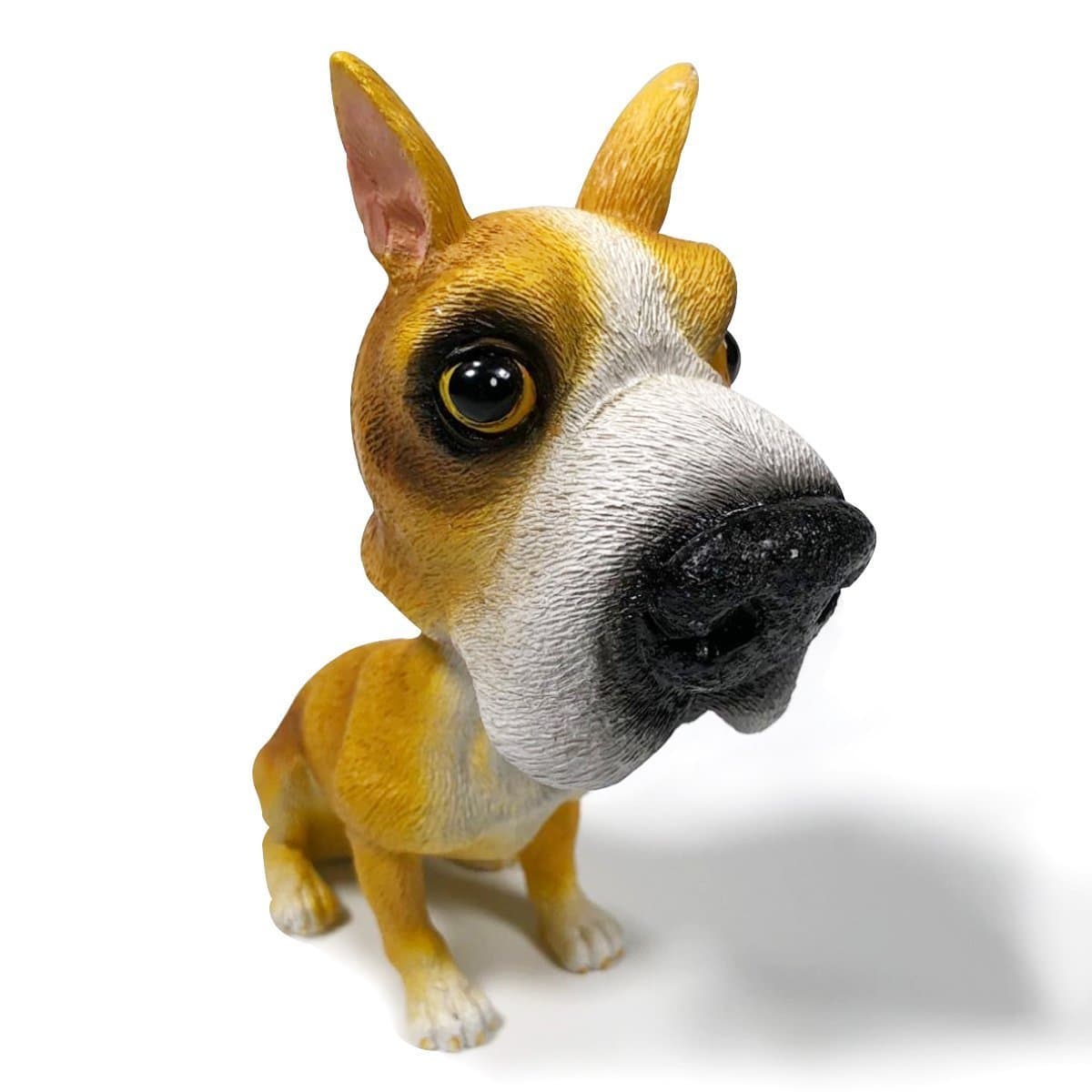 OZUKO Bobblehead Mini Puppy Dog Figurine Bobbling Heads Car Dashboard Decoration Nodding Shaking Head for Room (Boxer)