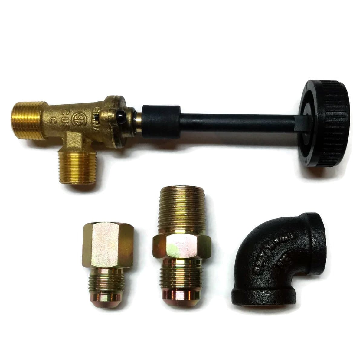 On/Off Valve with Knob Handle and Single Extension for Gas Logs