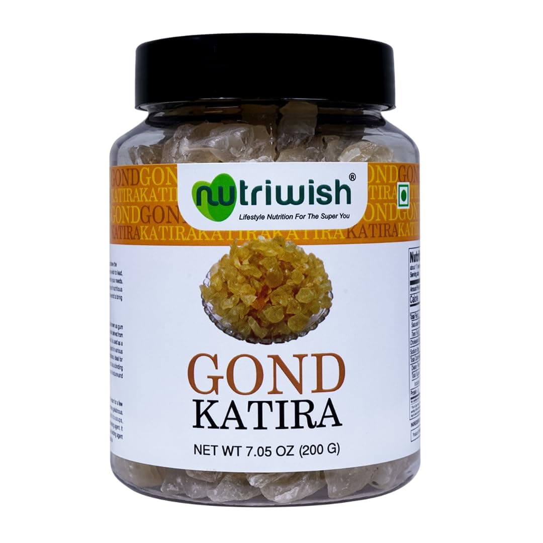 Gond Katira (Edible Gum/Tragacanth Gum), 200 g | Pure & Natural Plant-Based Gond for Cooling Summer Drinks, Falooda, Sherbets, Desserts, Herbal Recipes & Daily Wellness Use