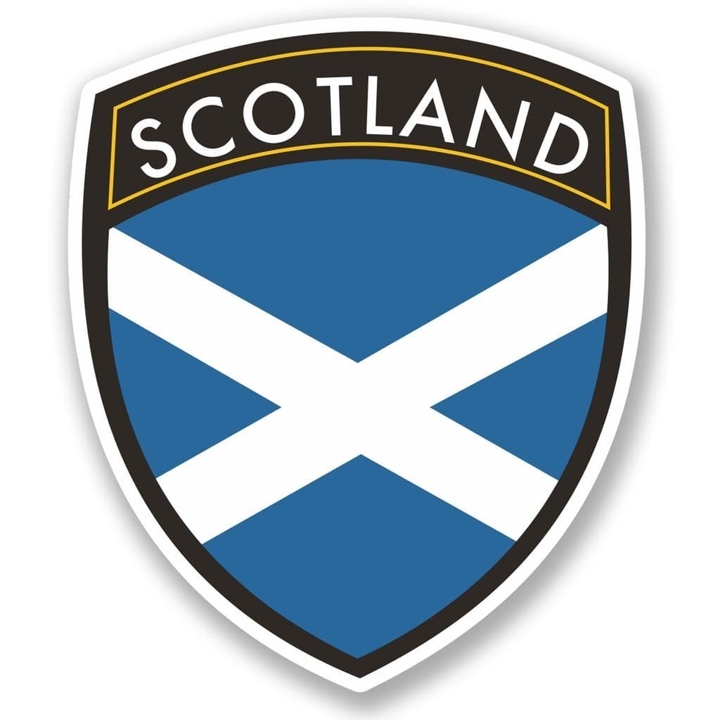 2 x 10cm/100mm Scotland Vinyl SELF Adhesive Sticker Decal Laptop Travel Luggage Car Bike Sign Fun #4600