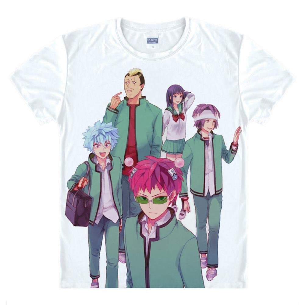 Saiki Kusuo no Psi Nan Kaido Shun Teruhashi Kokomi T-shirt Costume Tee